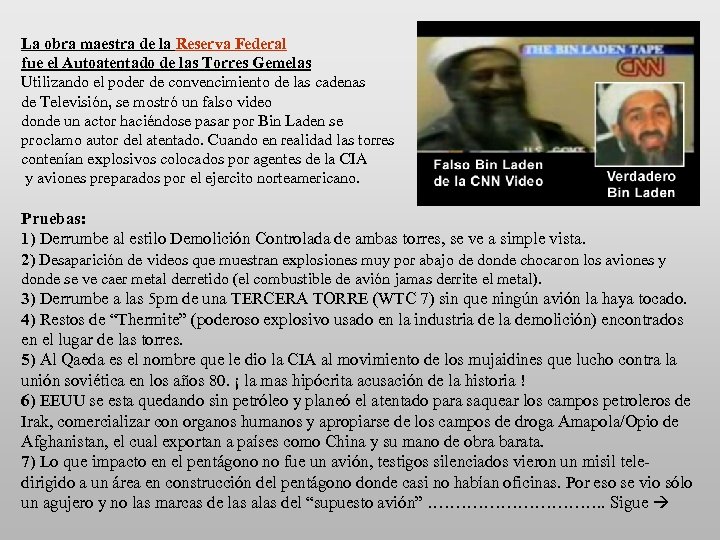 La obra maestra de la Reserva Federal fue el Autoatentado de las Torres Gemelas