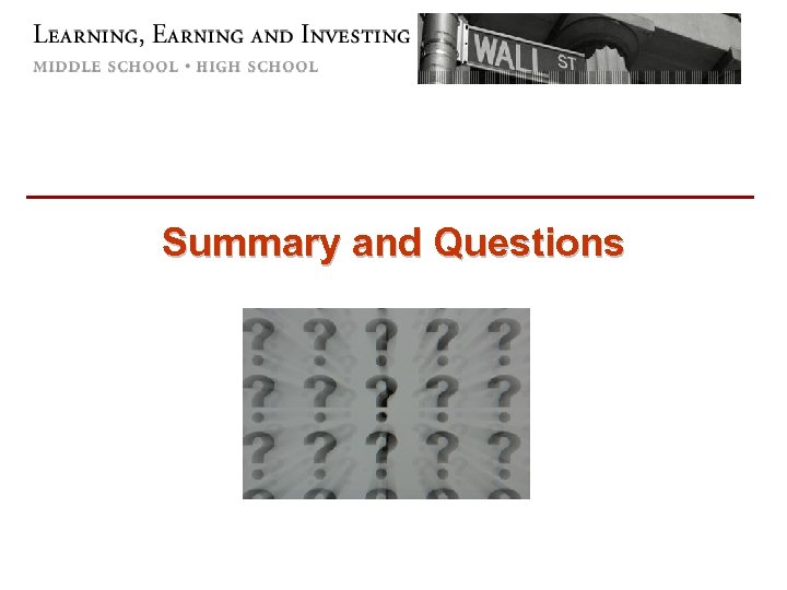 Summary and Questions 