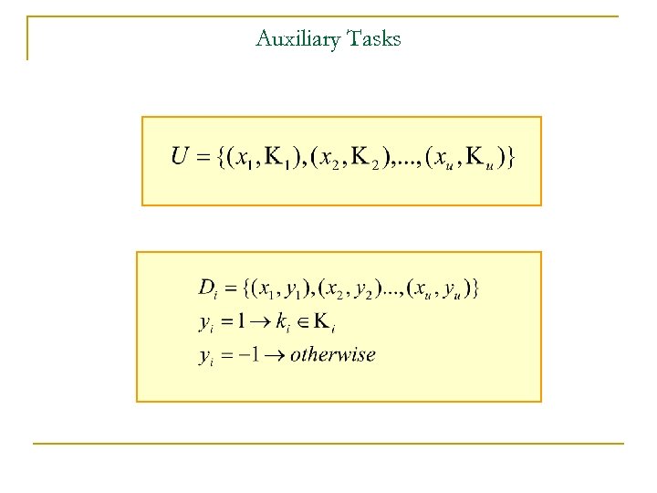 Auxiliary Tasks 