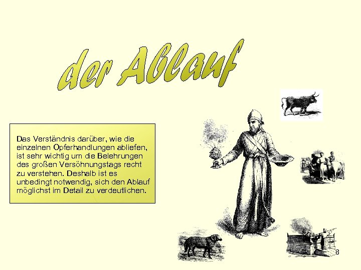 Das Verständnis darüber, wie die einzelnen Opferhandlungen abliefen, ist sehr wichtig um die Belehrungen