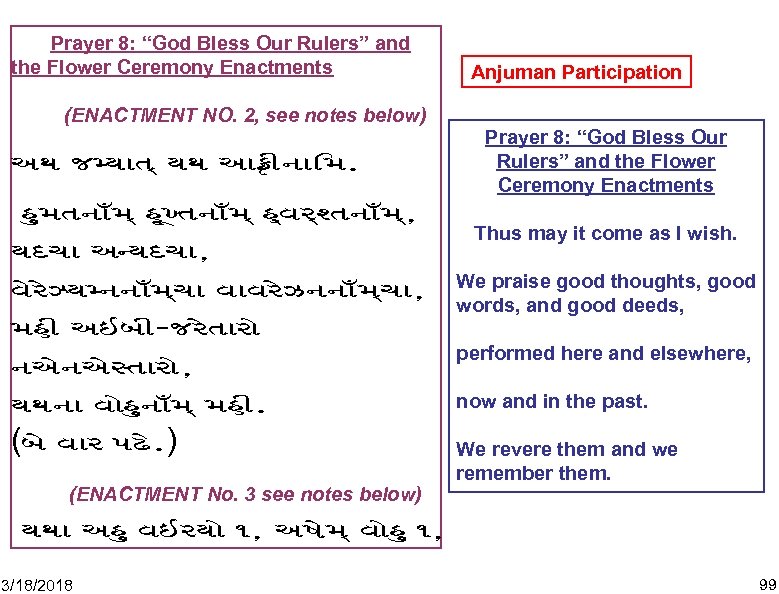 Prayer 8: “God Bless Our Rulers” and the Flower Ceremony Enactments (ENACTMENT NO. 2,