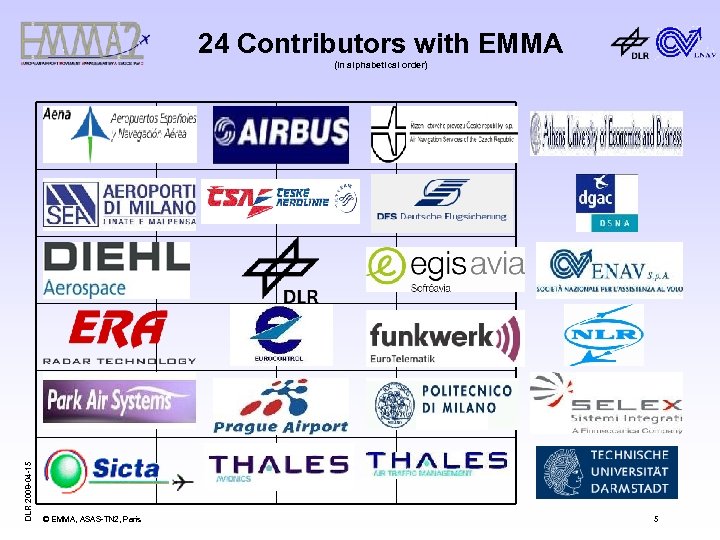 24 Contributors with EMMA DLR 2008 -04 -15 (in alphabetical order) © EMMA, ASAS-TN