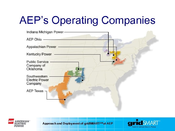 AEP’s Operating Companies Approach and Deployment of grid. SMART SM at AEP 