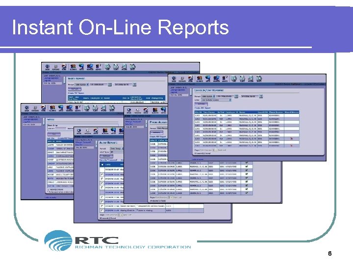 Instant On-Line Reports 6 