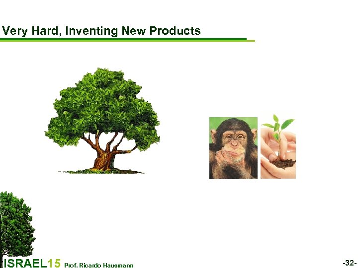 Very Hard, Inventing New Products ISRAEL 15 Prof. Ricardo Hausmann -32 - 