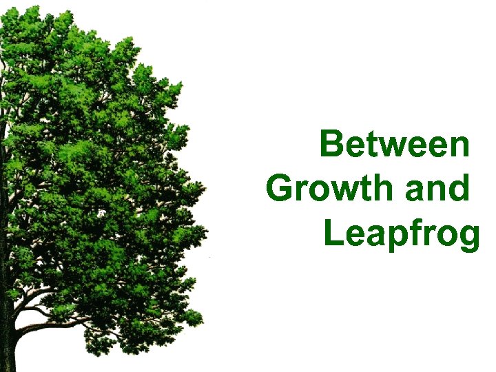 Between Growth and Leapfrog 