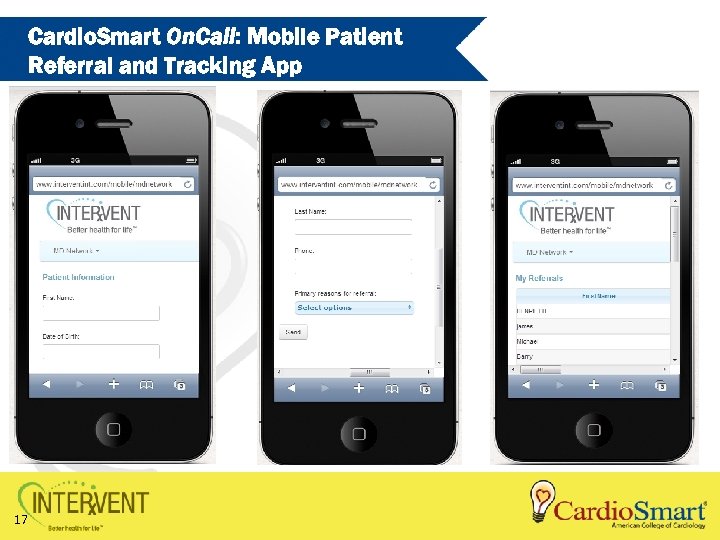 Cardio. Smart On. Call: Mobile Patient Referral and Tracking App 17 