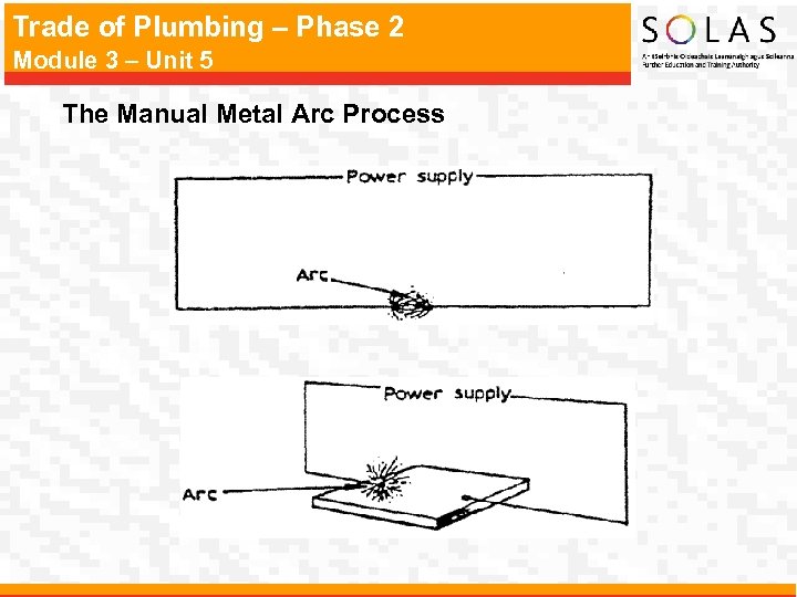 Trade of Plumbing – Phase 2 Module 3 – Unit 5 The Manual Metal