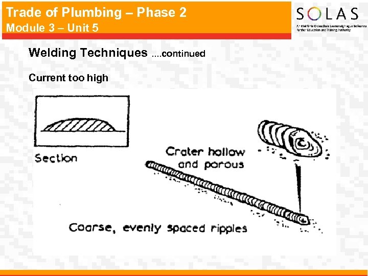 Trade of Plumbing – Phase 2 Module 3 – Unit 5 Welding Techniques. .