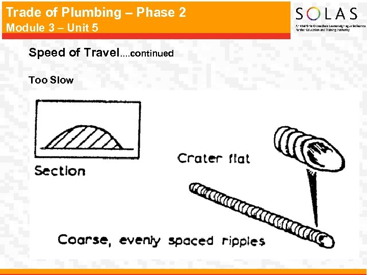 Trade of Plumbing – Phase 2 Module 3 – Unit 5 Speed of Travel.