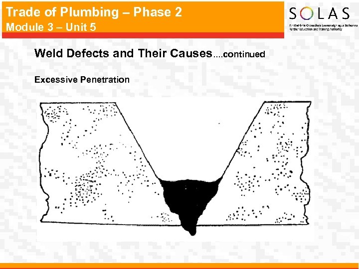 Trade of Plumbing – Phase 2 Module 3 – Unit 5 Weld Defects and