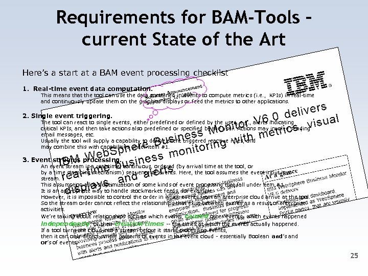 Requirements for BAM-Tools – current State of the Art Here’s a start at a