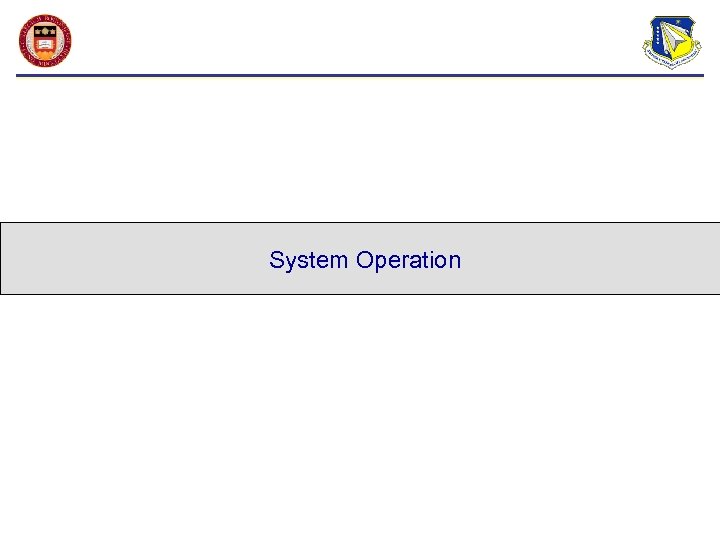 System Operation 