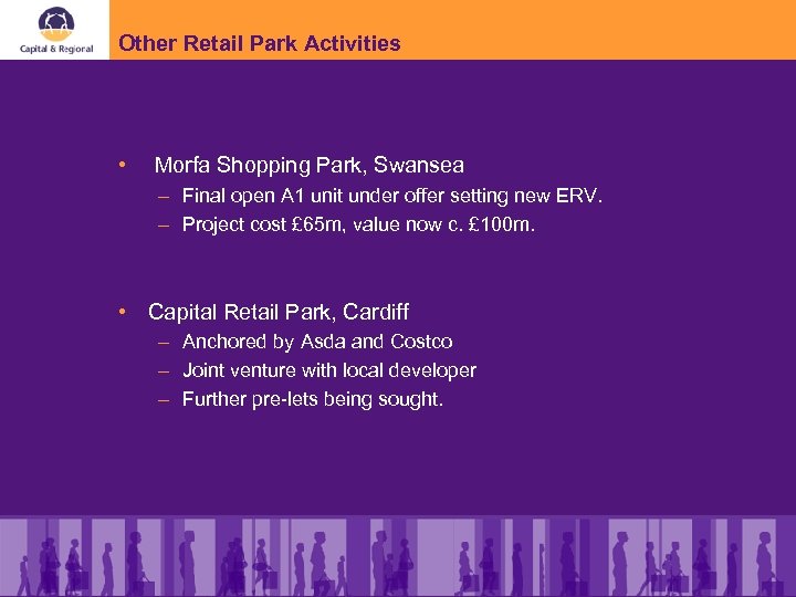 Other Retail Park Activities • Morfa Shopping Park, Swansea – Final open A 1
