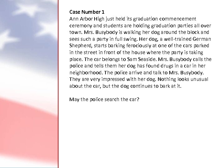 Case Number 1 Ann Arbor High just held its graduation commencement ceremony and students