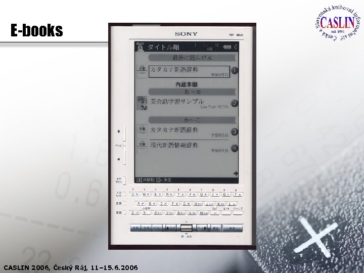 E-books CASLIN 2006, Český Ráj, 11– 15. 6. 2006 