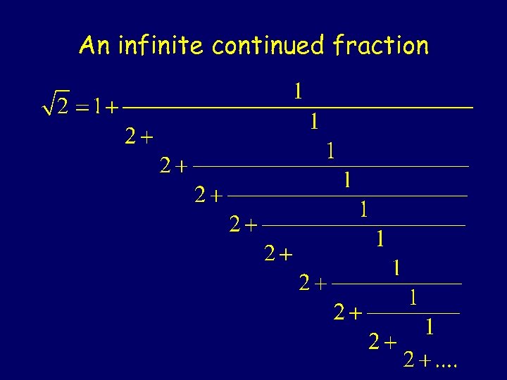 An infinite continued fraction 