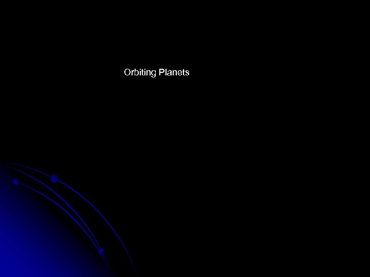 Orbiting Planets 