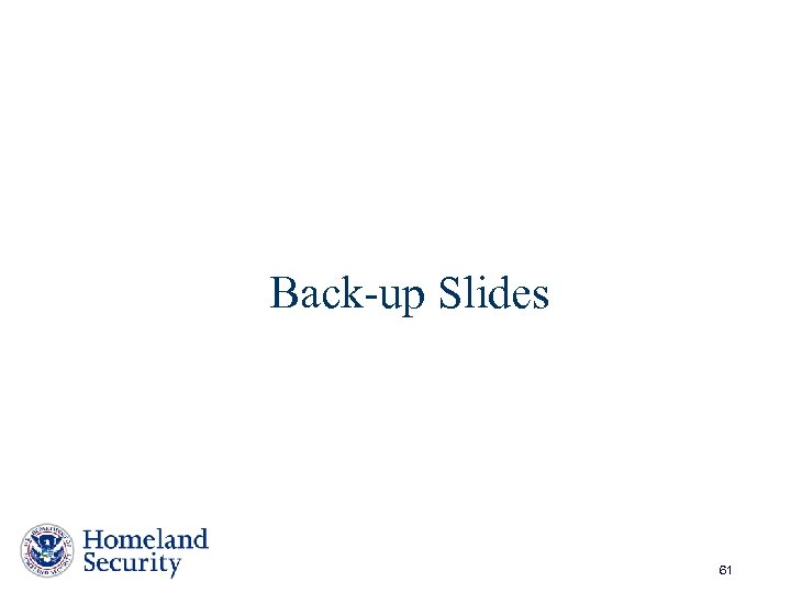 Back-up Slides 61 