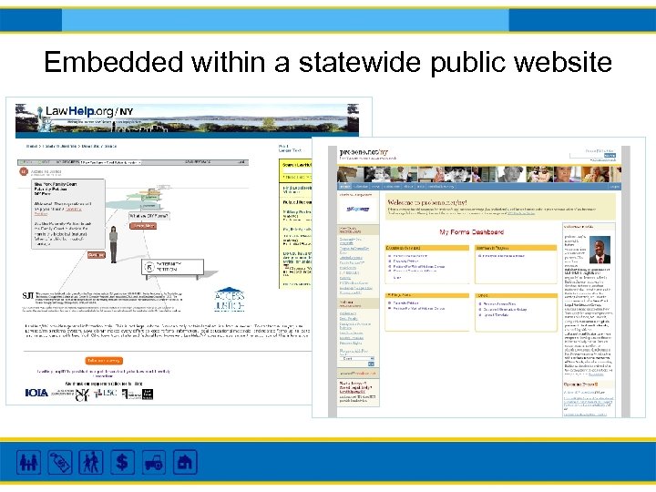 Embedded within a statewide public website 