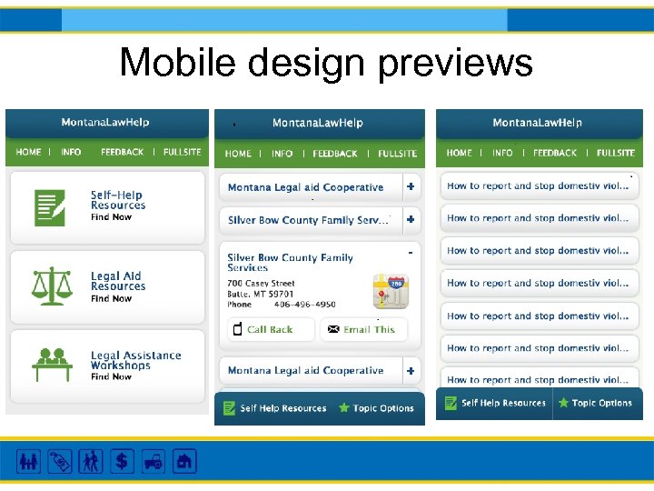 Mobile design previews 