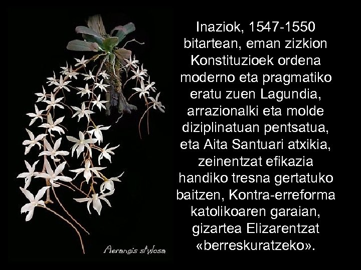Inaziok, 1547 -1550 bitartean, eman zizkion Konstituzioek ordena moderno eta pragmatiko eratu zuen Lagundia,