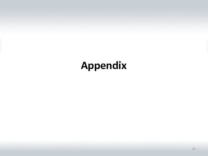 Appendix 15 