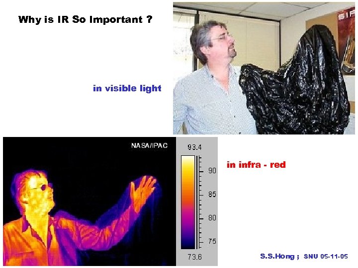 Why is IR So Important ? in visible light in infra - red S.