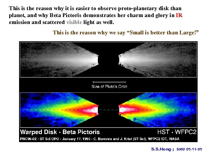 This is the reason why it is easier to observe proto-planetary disk than planet,