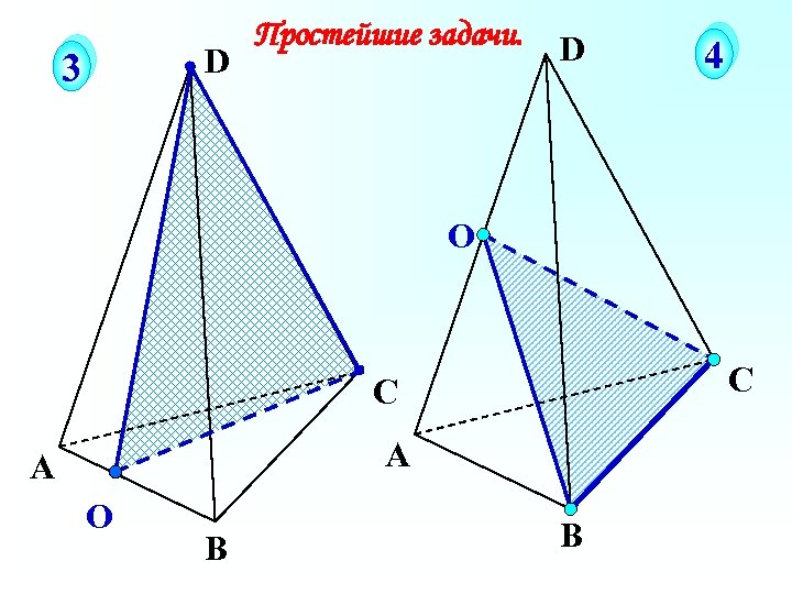 D 3 Простейшие задачи. D 4 О С С А А О В В