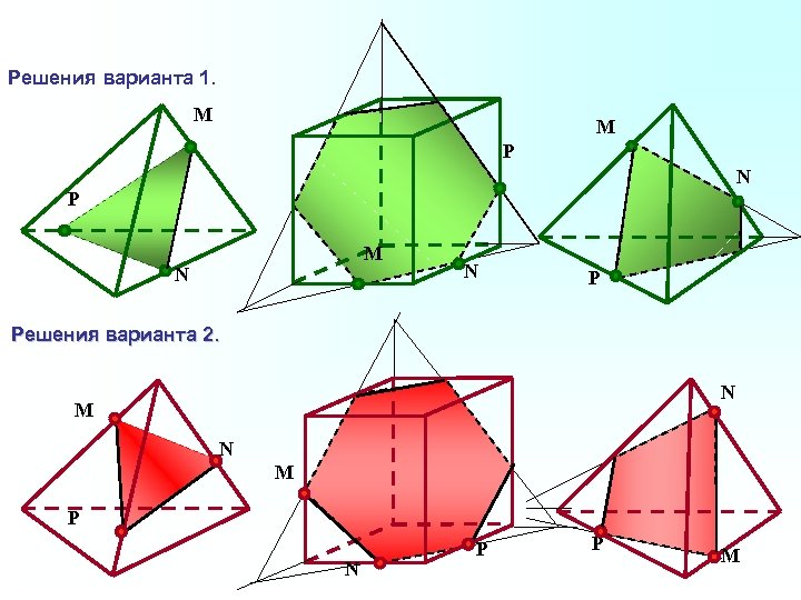 Решения варианта 1. M M P N P M N N P Решения варианта