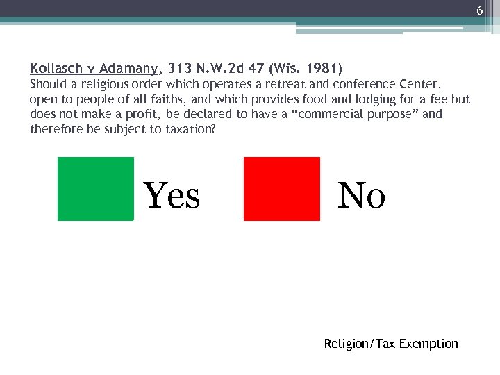 6 Kollasch v Adamany, 313 N. W. 2 d 47 (Wis. 1981) Should a