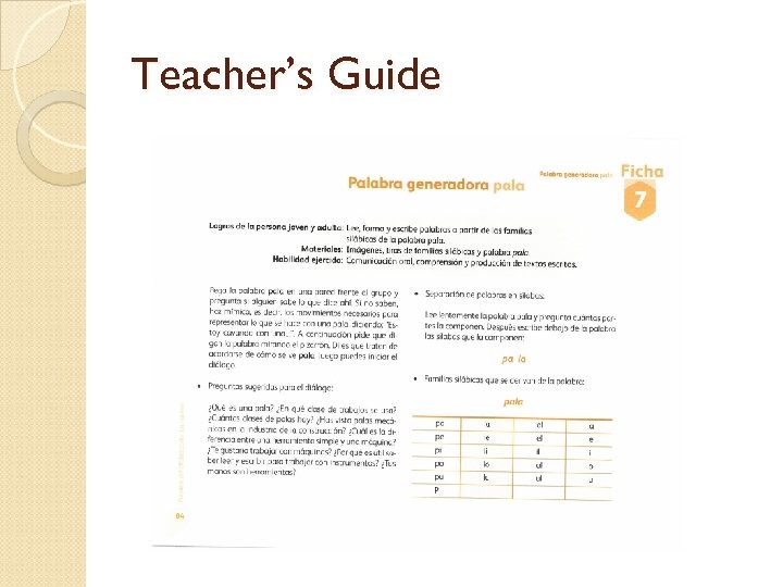 Teacher’s Guide 