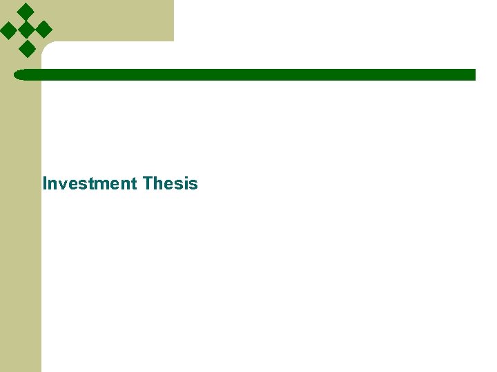 Investment Thesis 