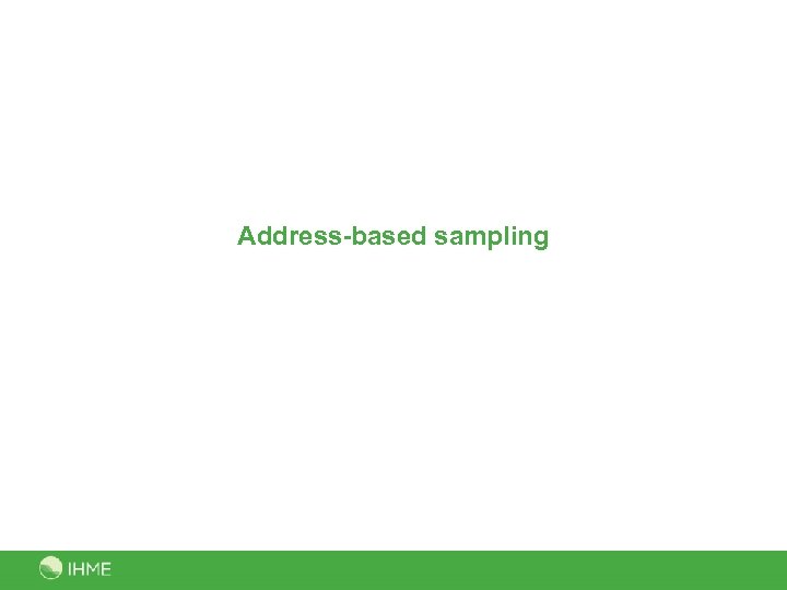 Address-based sampling 