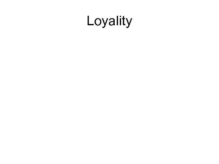 Loyality 