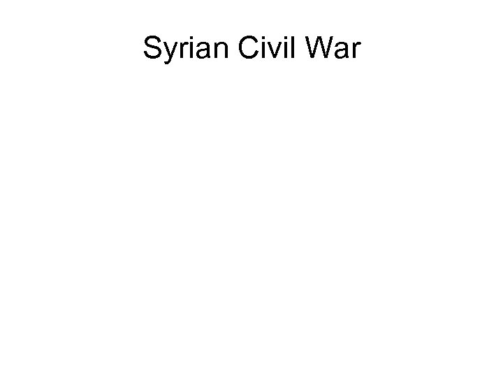 Syrian Civil War 