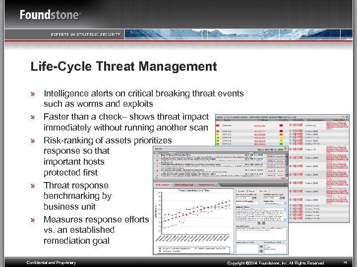 Life-Cycle Threat Management » Intelligence alerts on critical breaking threat events such as worms