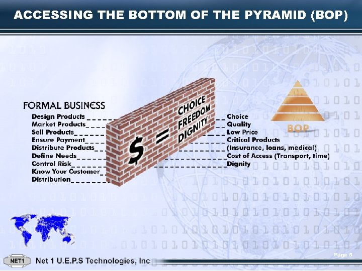 ACCESSING THE BOTTOM OF THE PYRAMID (BOP) Page 5 