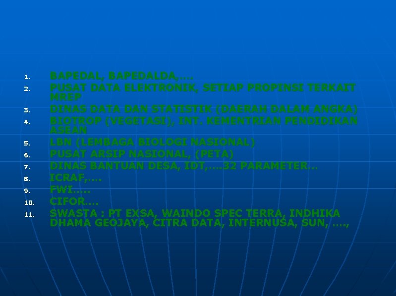 1. 2. 3. 4. 5. 6. 7. 8. 9. 10. 11. BAPEDAL, BAPEDALDA, ….