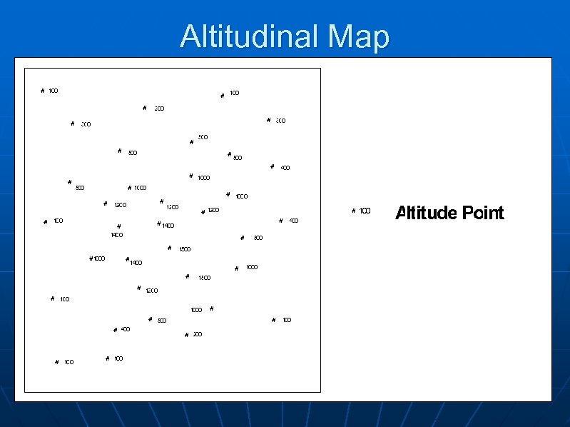 Altitudinal Map # 100 # # 200 # 300 # # 500 # #