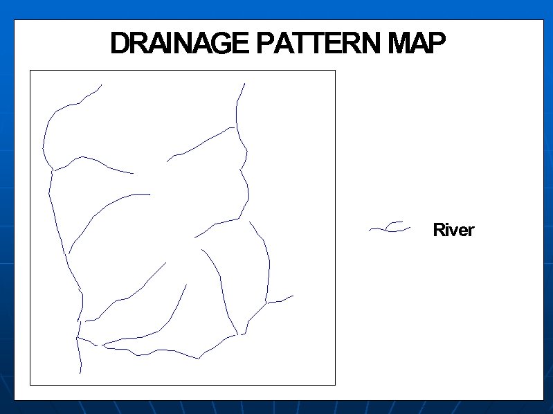 DRAINAGE PATTERN MAP River 