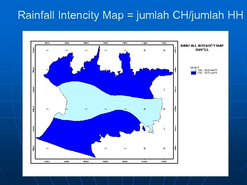 Rainfall Intencity Map = jumlah CH/jumlah HH 