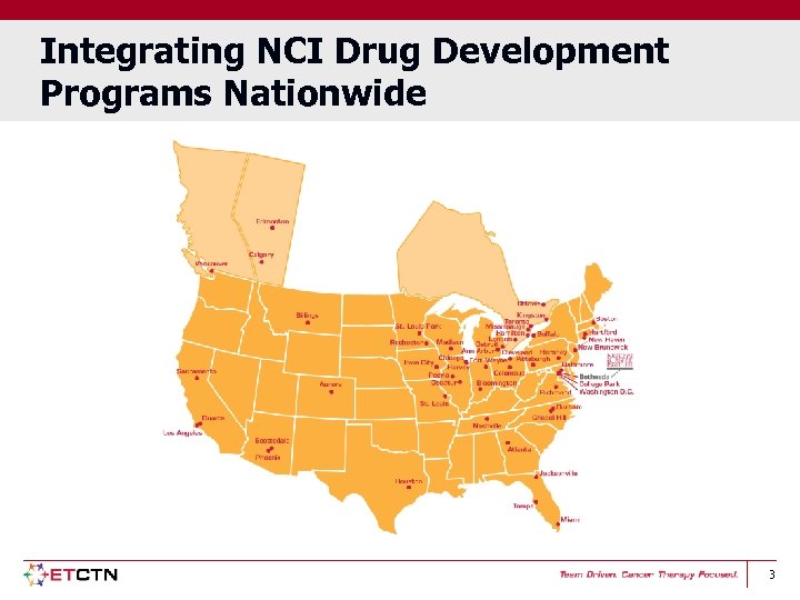 Integrating NCI Drug Development Programs Nationwide 3 