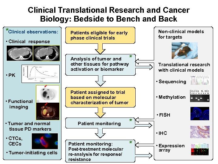 Clinical Translational Research and Cancer Biology: Bedside to Bench and Back *Clinical observations: Non-clinical