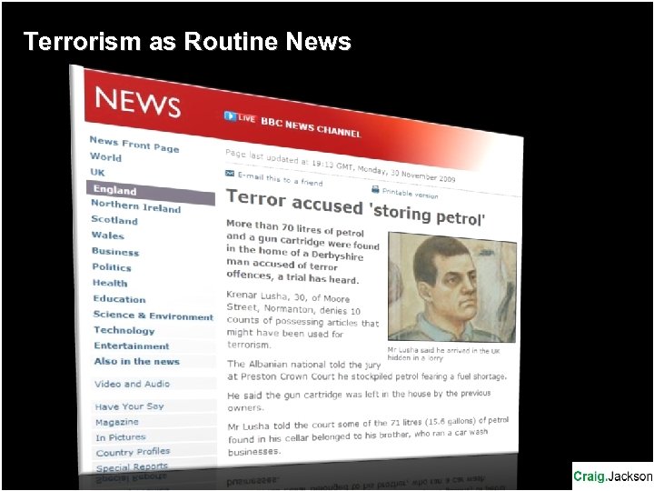 Terrorism as Routine News 