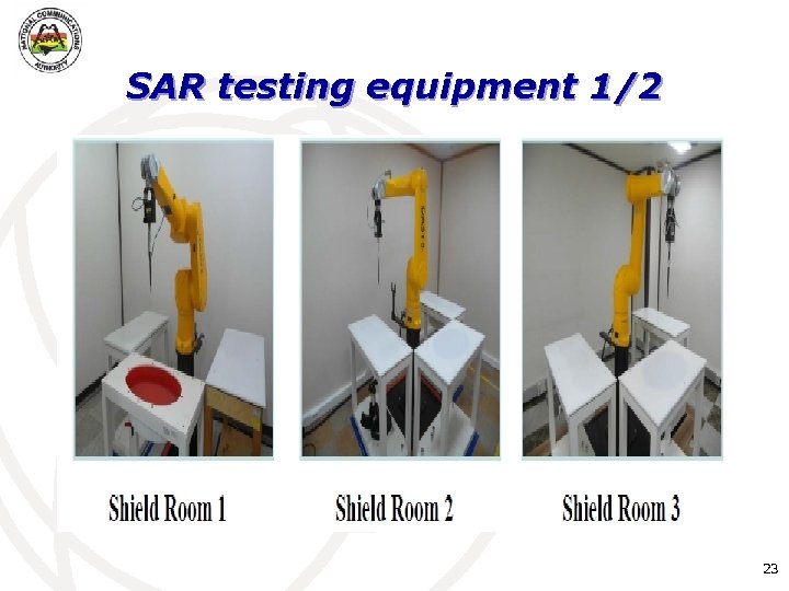 SAR testing equipment 1/2 q. RF and Signaling testing for low power devices 23