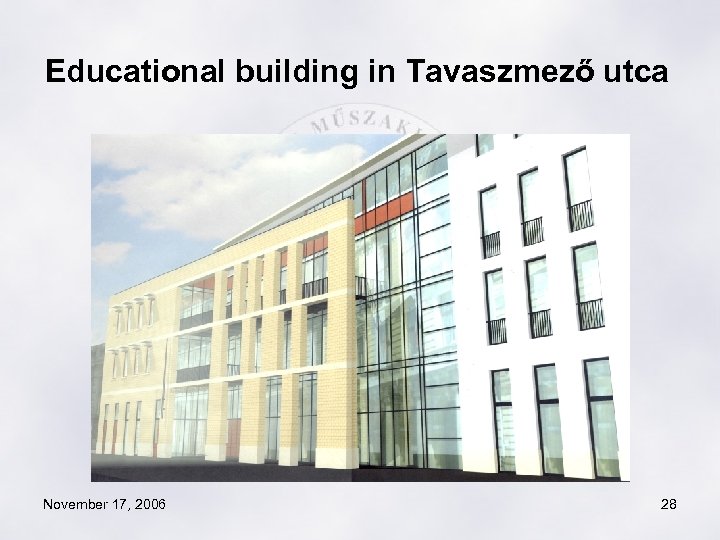 Educational building in Tavaszmező utca November 17, 2006 28 