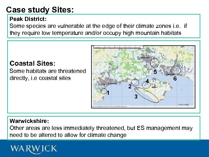 Case study Sites: Peak District: Some species are vulnerable at the edge of their