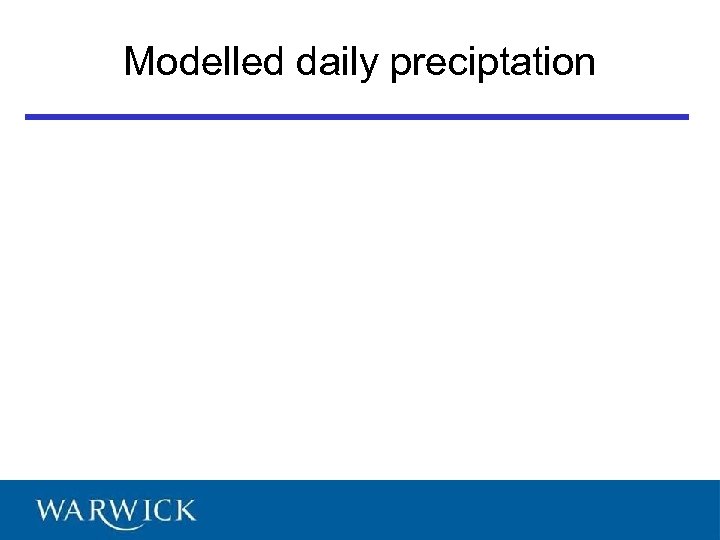 Modelled daily preciptation 